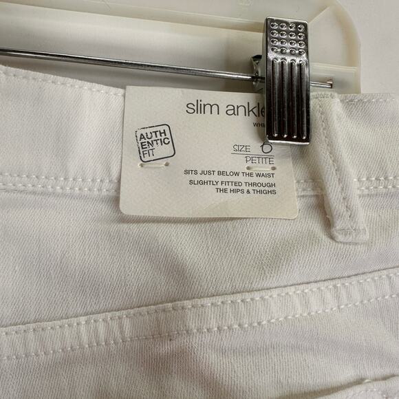 J. Jill White Authentic Fit Slim Ankle Jeans New with tags Size 6 Petite - Picture 4 of 7